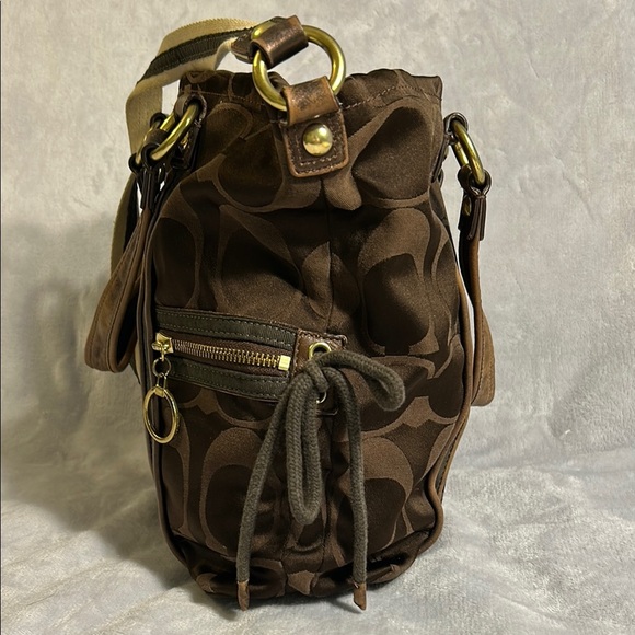 COACH Poppy 13843 Brown Tote Bag - Picture 6 of 15